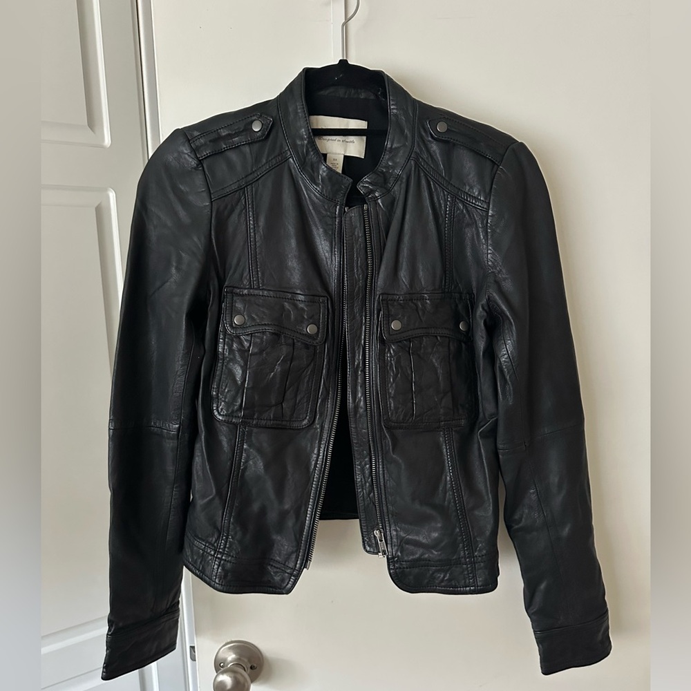 Hinge Black Leather Jacket - image 1